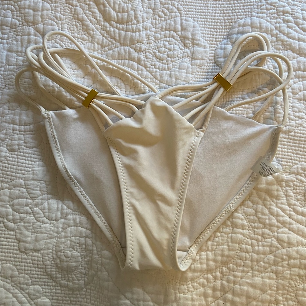 White bikini bottoms